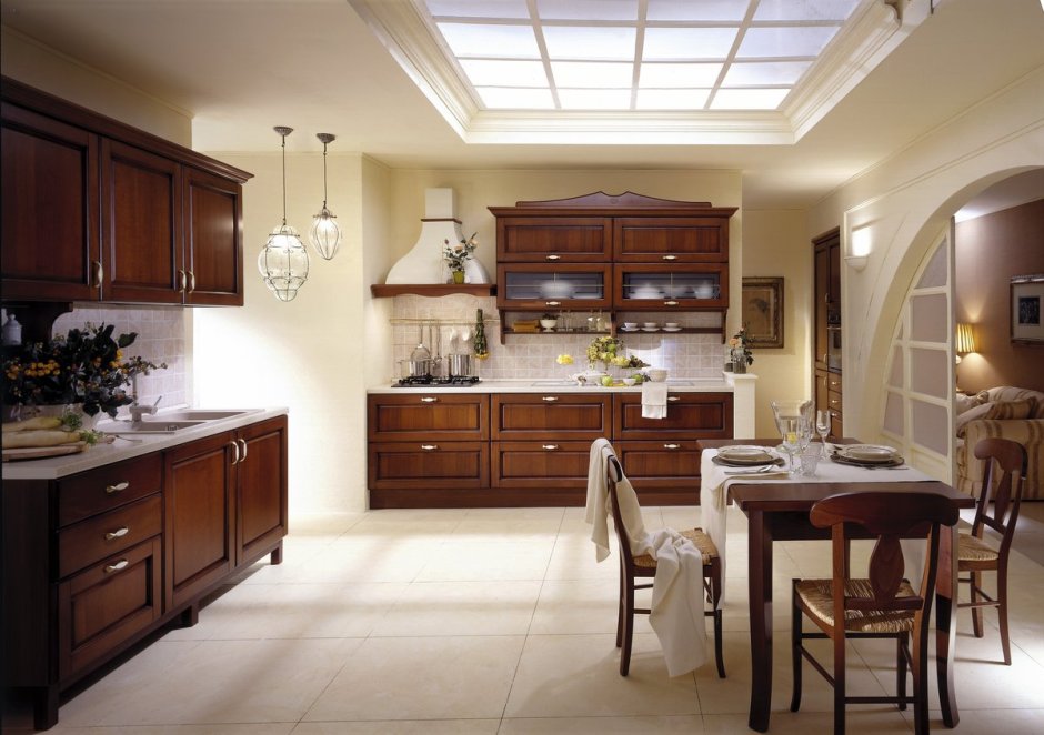 Кухня в коричневом стиле