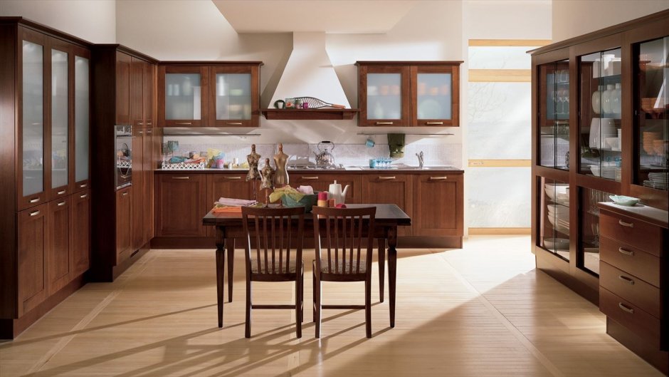 Цвета на кухне сочетание итальянский орех