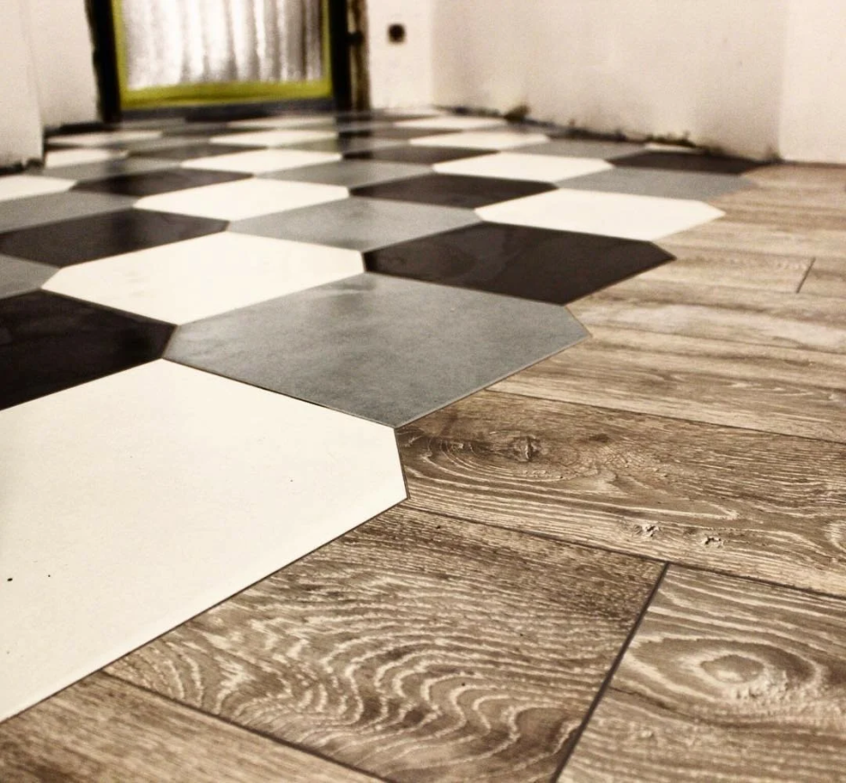 Разный ламинат в квартире