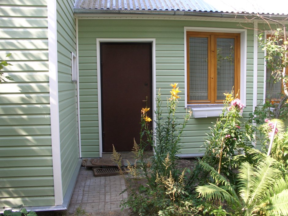 Дверь обшитая сайдингом