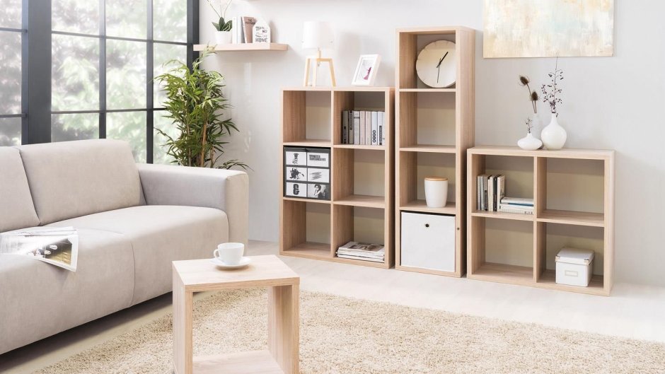 Стеллаж дуб сонома Леруа Мерлен