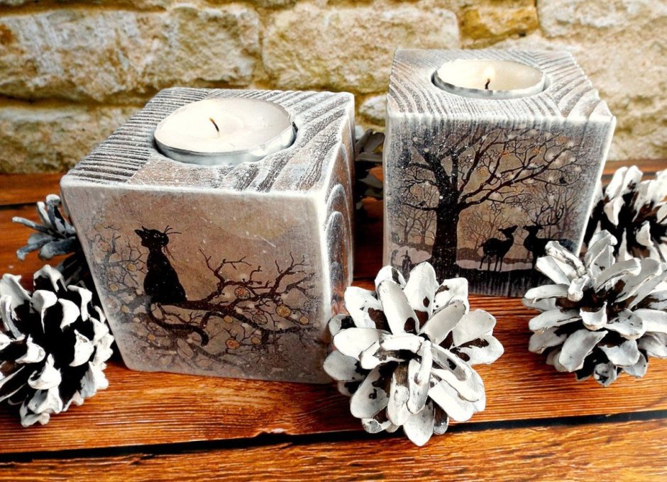 Подсвечники из гипса