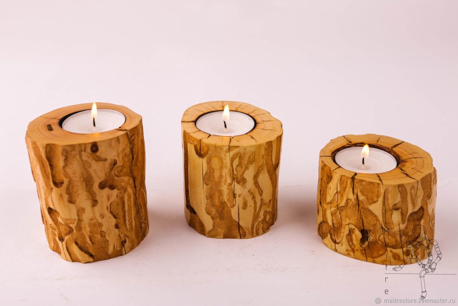 Подсвечник деревянный