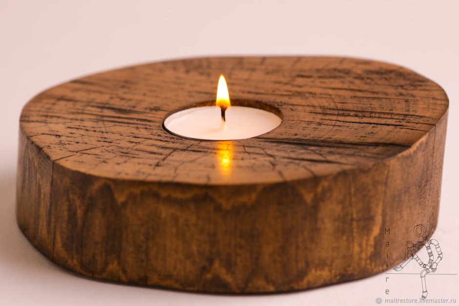 Подсвечник деревянный