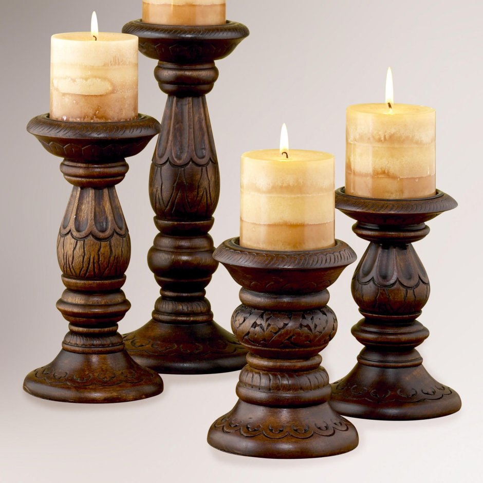 Деревянный канделябр