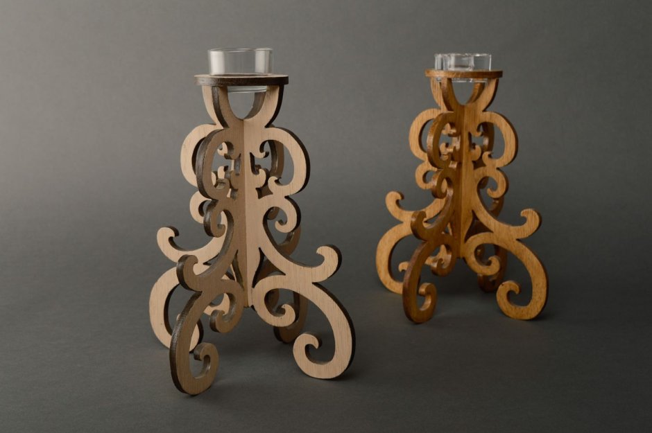 Подсвечник из фанеры