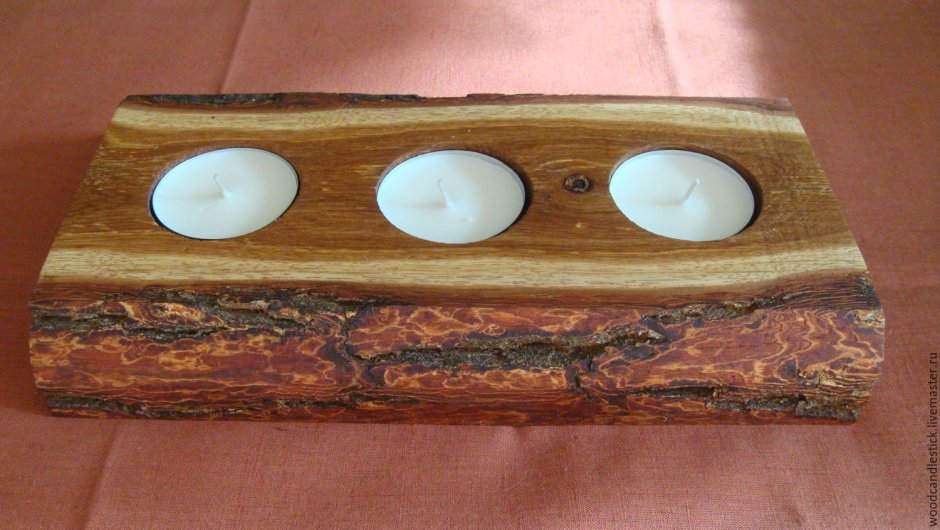 Подсвечник для чайной свечи из дерева