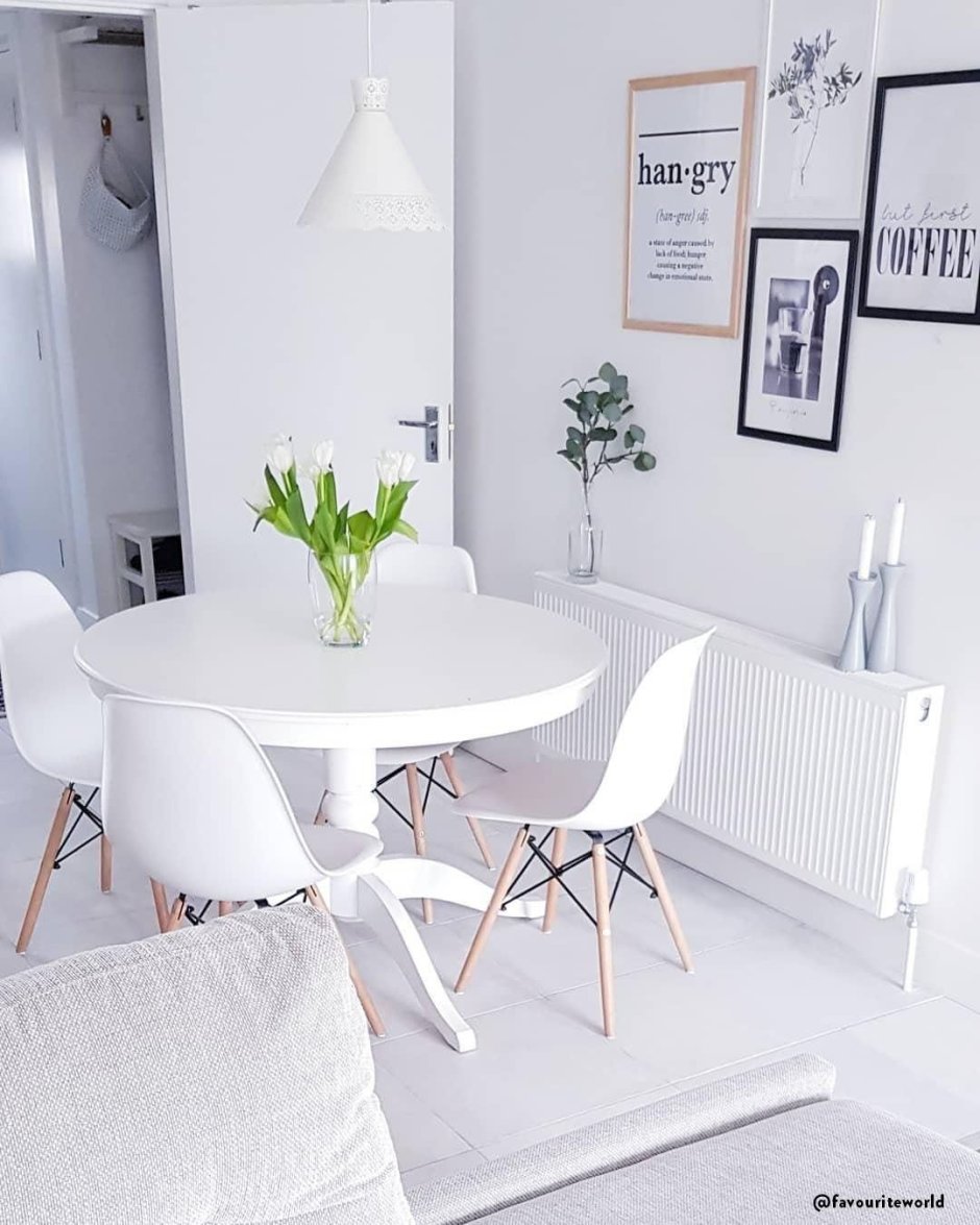 Круглый стол икеа белый