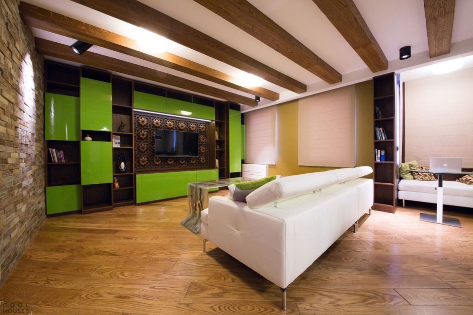 Потолок из ламината в квартире