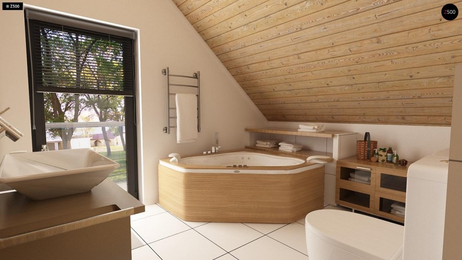 Дом из СИП панелей ванна внутри