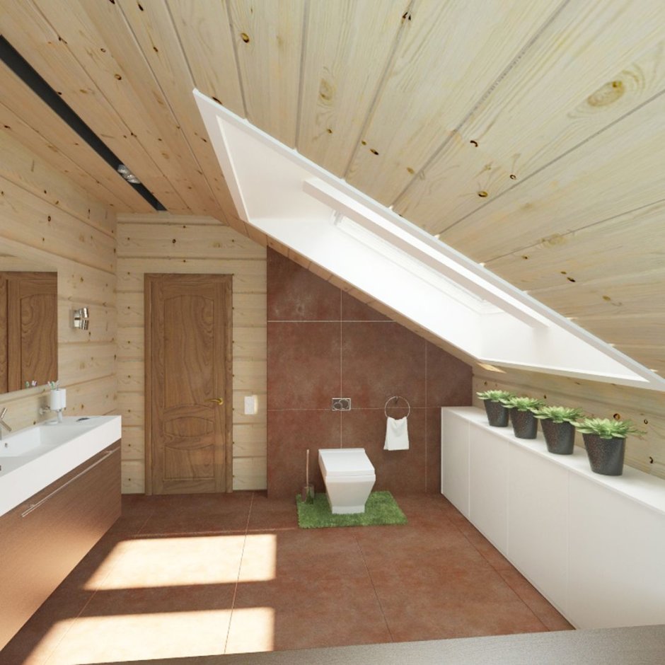 Отделка мансарды