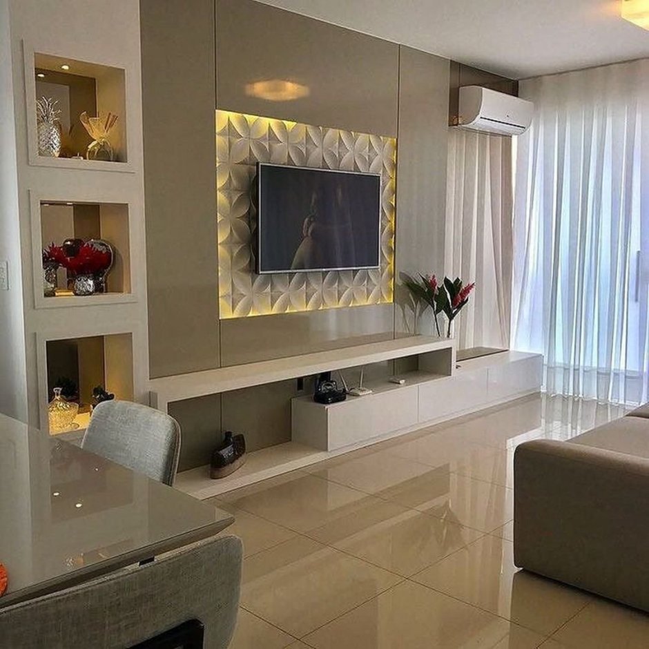 Ниши в интерьере гостиной