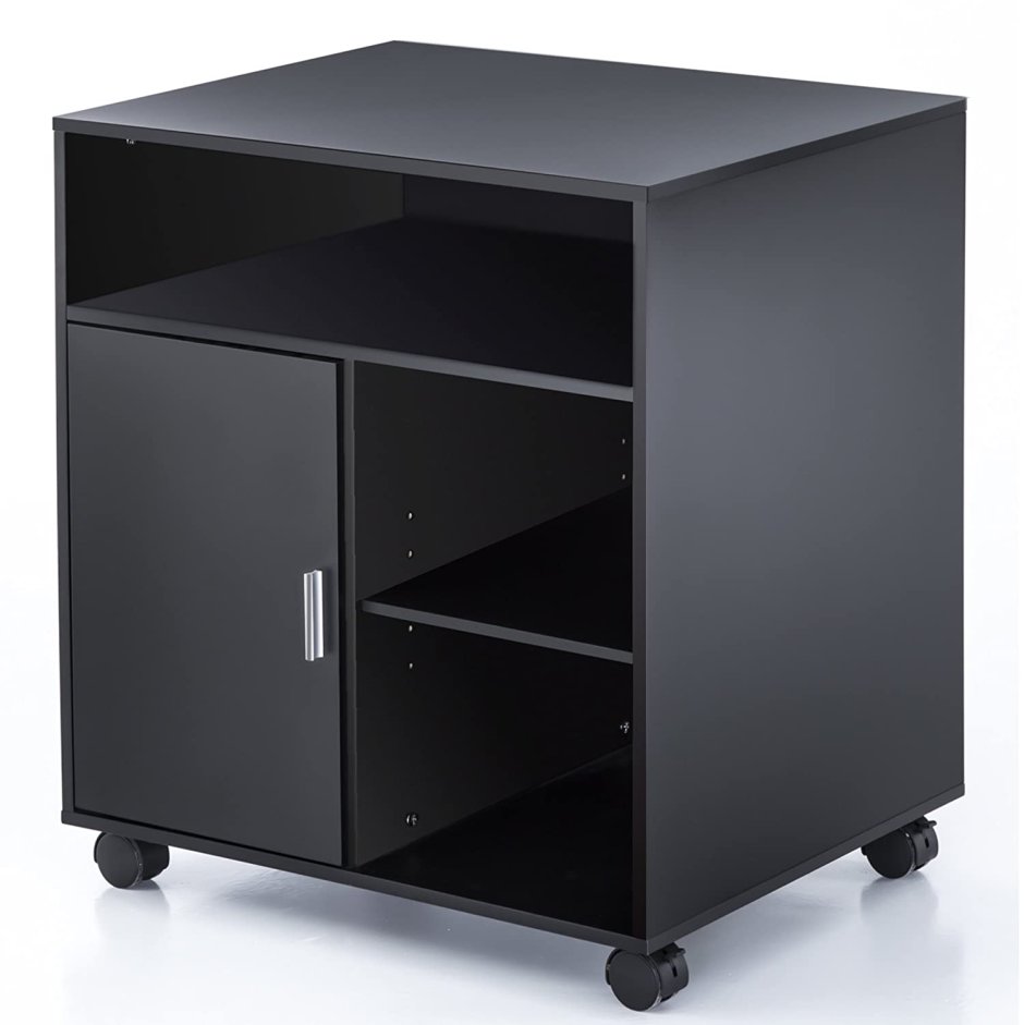 Тумба под оргтехнику Престиж на колесиках (орех, 1200x500x700 мм)