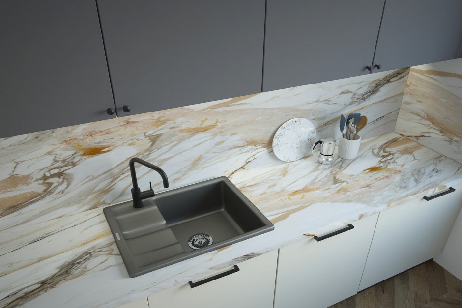 Мрамор Урано кухонная панель