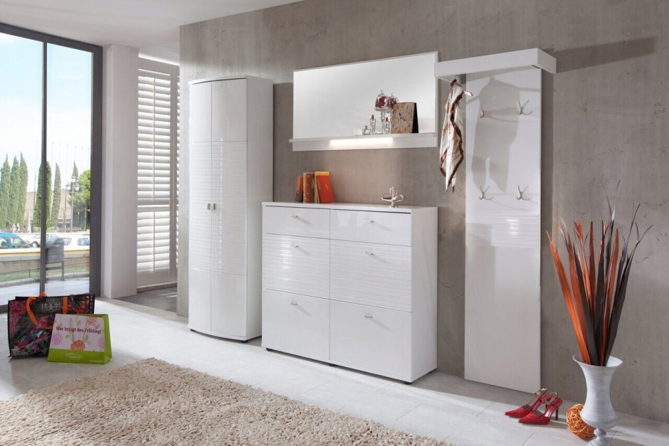 Прихожая белая глянцевая