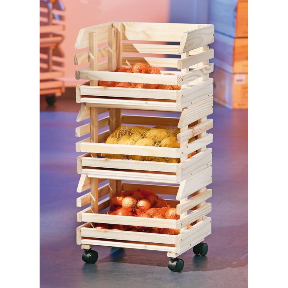Ящики для овощей и фруктов деревянные