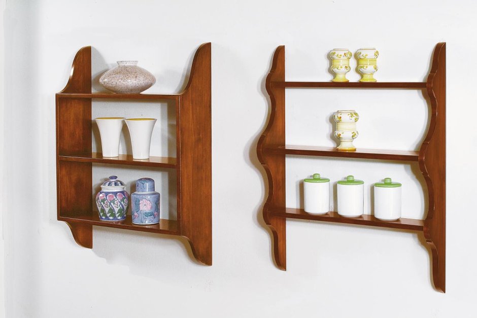 Полка для посуды настенная деревянная