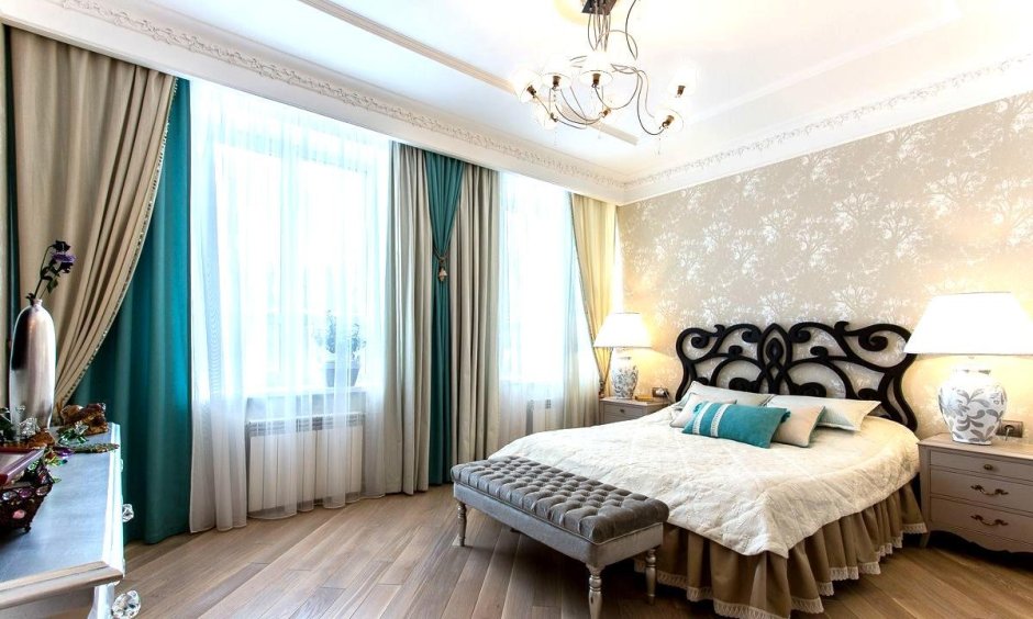 Комната в бело голубых тонах