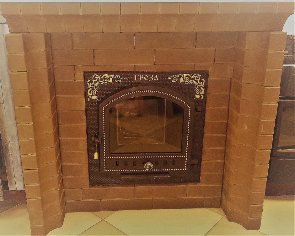 Портал для банной печи LK "колонна" песочный