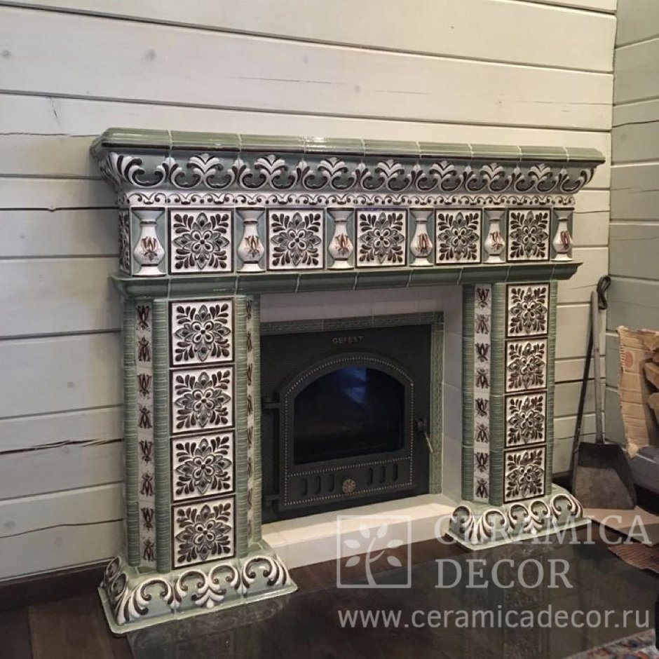 Отделка портала печи