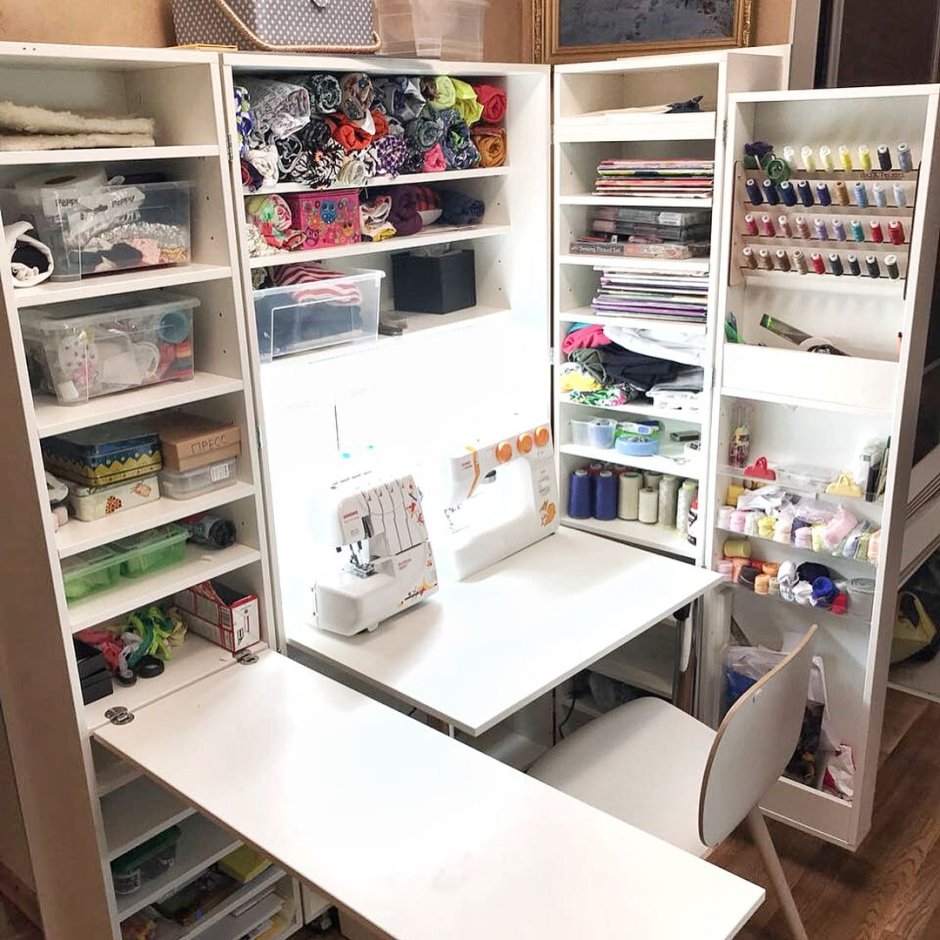 Шкаф для рукодельницы угловой