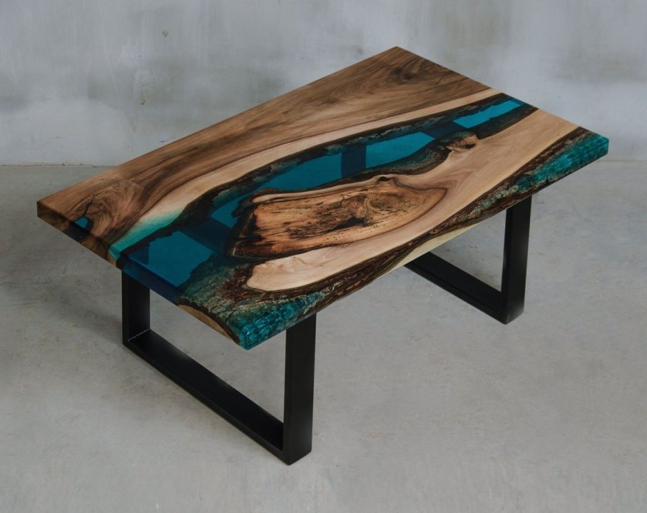 Epoxy Resin River Table. Мебель