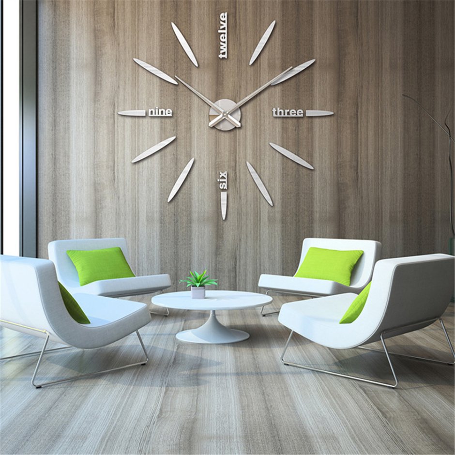 DIY Clock настенные 3d часы большие самоклеящиеся Decor
