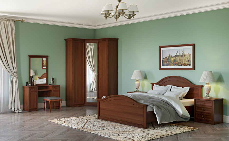 Миасс мебель Екатерина спальня орех