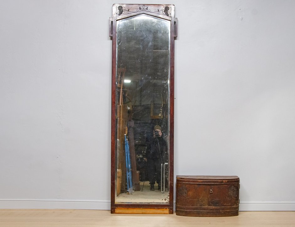 Зеркало напольное Стентон античное золото