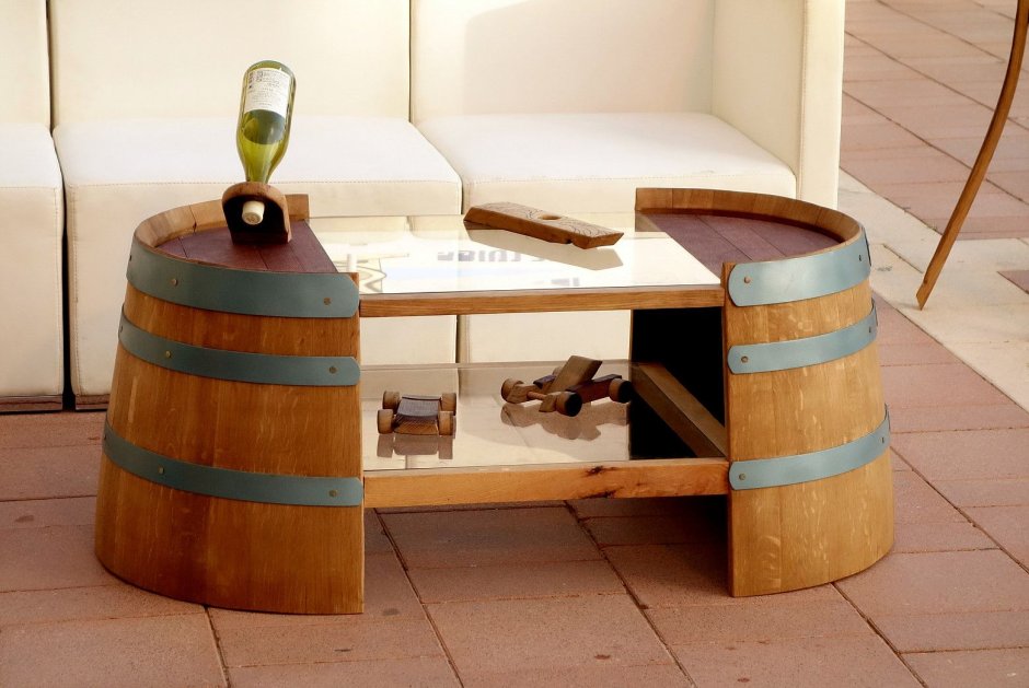 Журнальный столик бочка