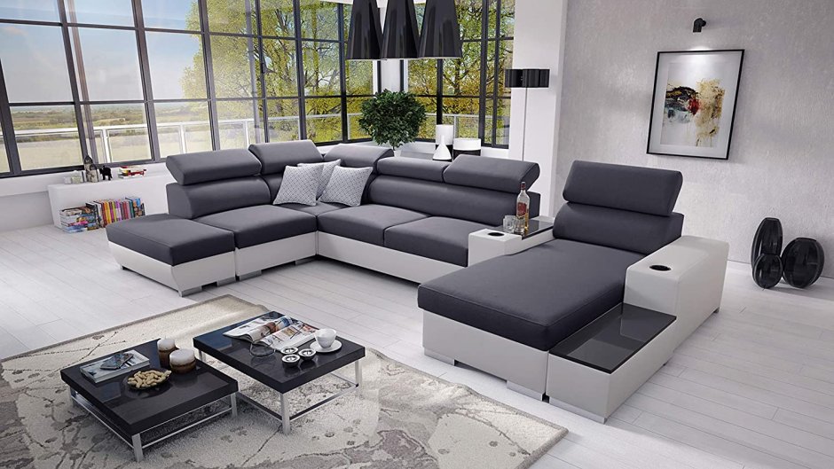 Большие п образные диваны