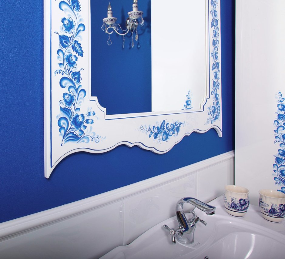 Стиль Гжель в интерьере