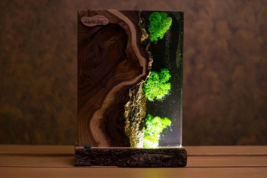 Лампа из дерева