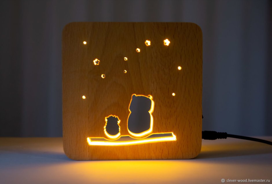 Ночник детский из дерева