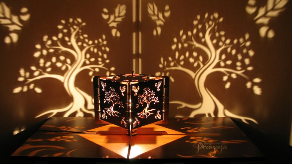 Дерево шаблон ночник