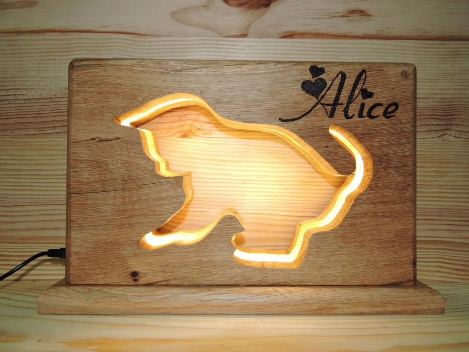 Ночник из досок