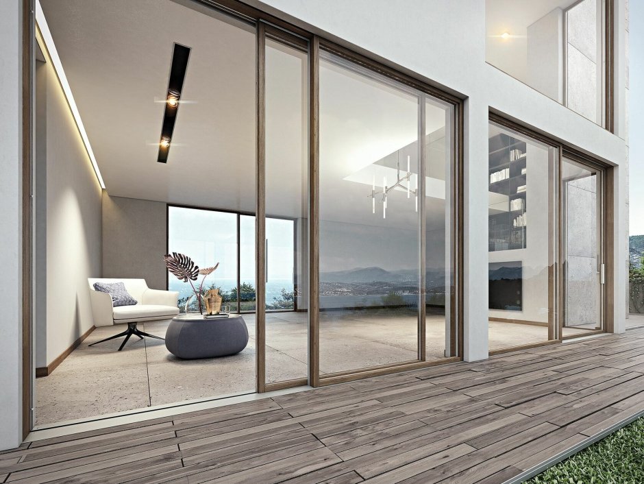 Панорамное раздвижное остекление