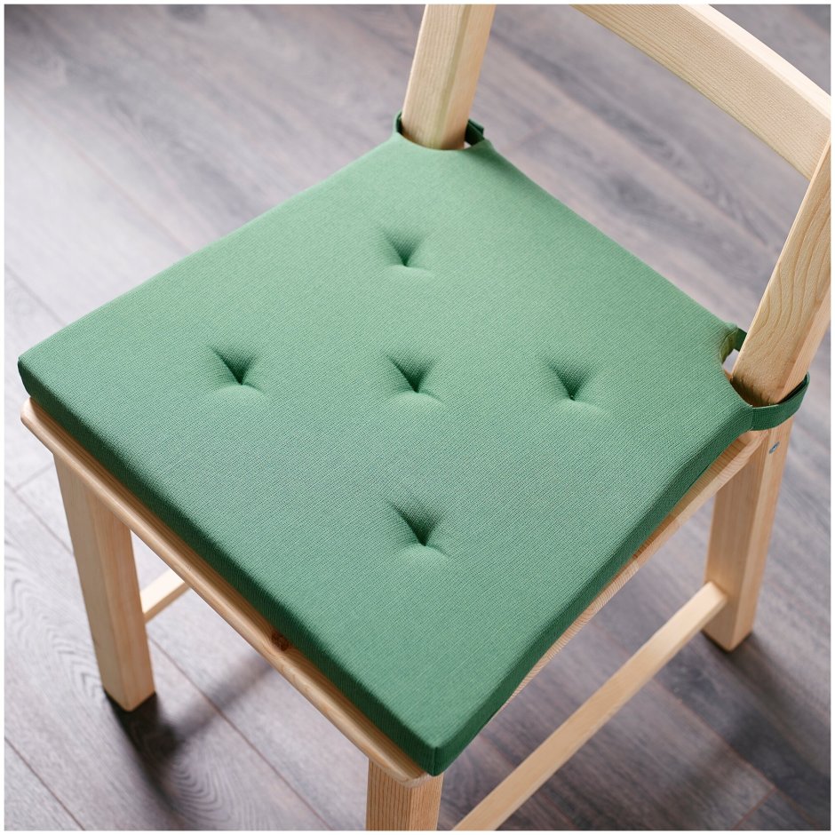 Justina Юстина подушка на стул, зеленый 35/42x40x4.0 см