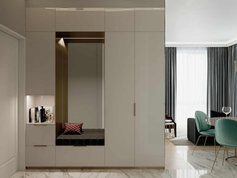 Шкаф с банкеткой в прихожую