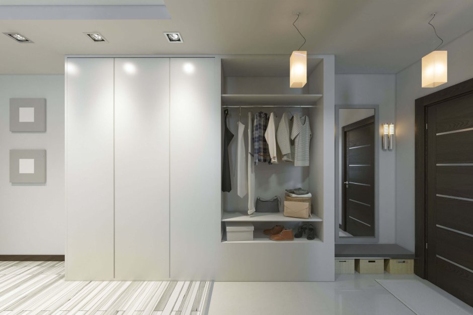 Встроенный шкаф в прихожую Минимализм