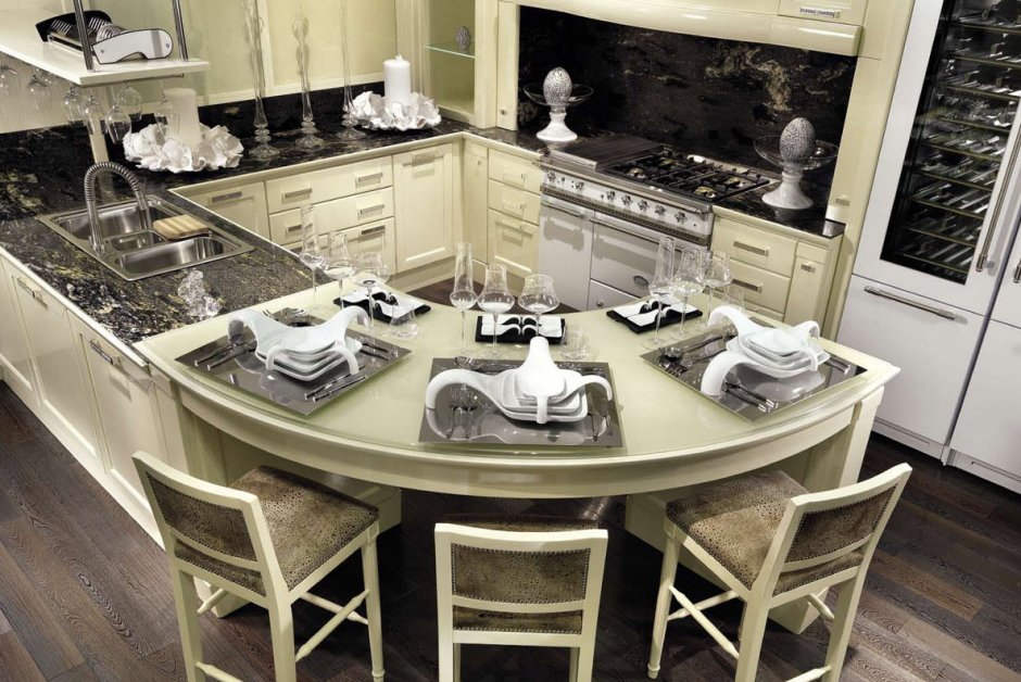 Кухня арт деко серебро