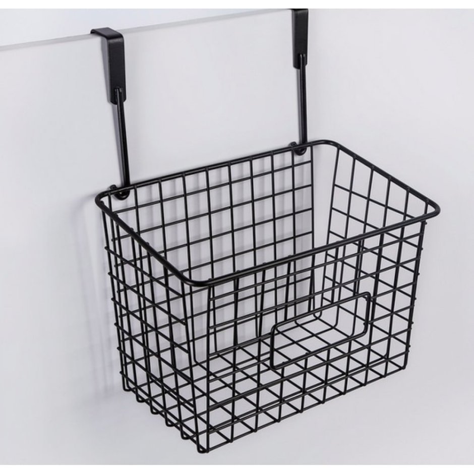 Корзина сетчатая навесная 41х24х14 см, на полку, хром 5106699