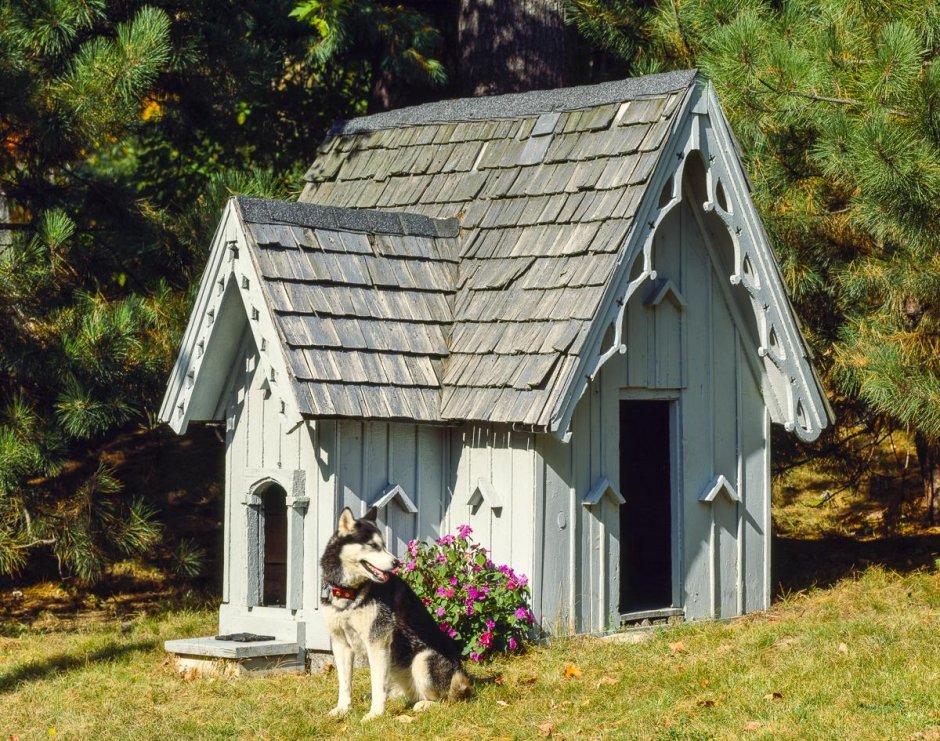 Красивая будка для собаки