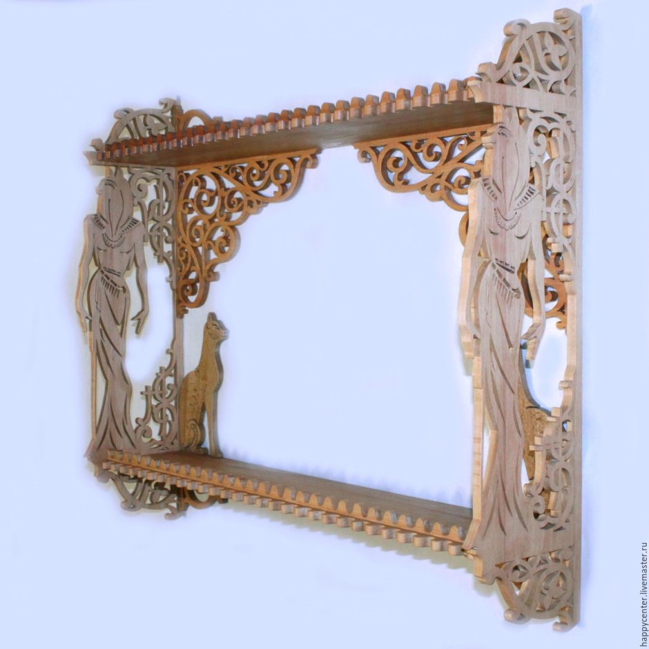 Резные полочки из дерева на стену
