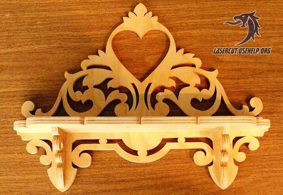 Деревянные резные полки