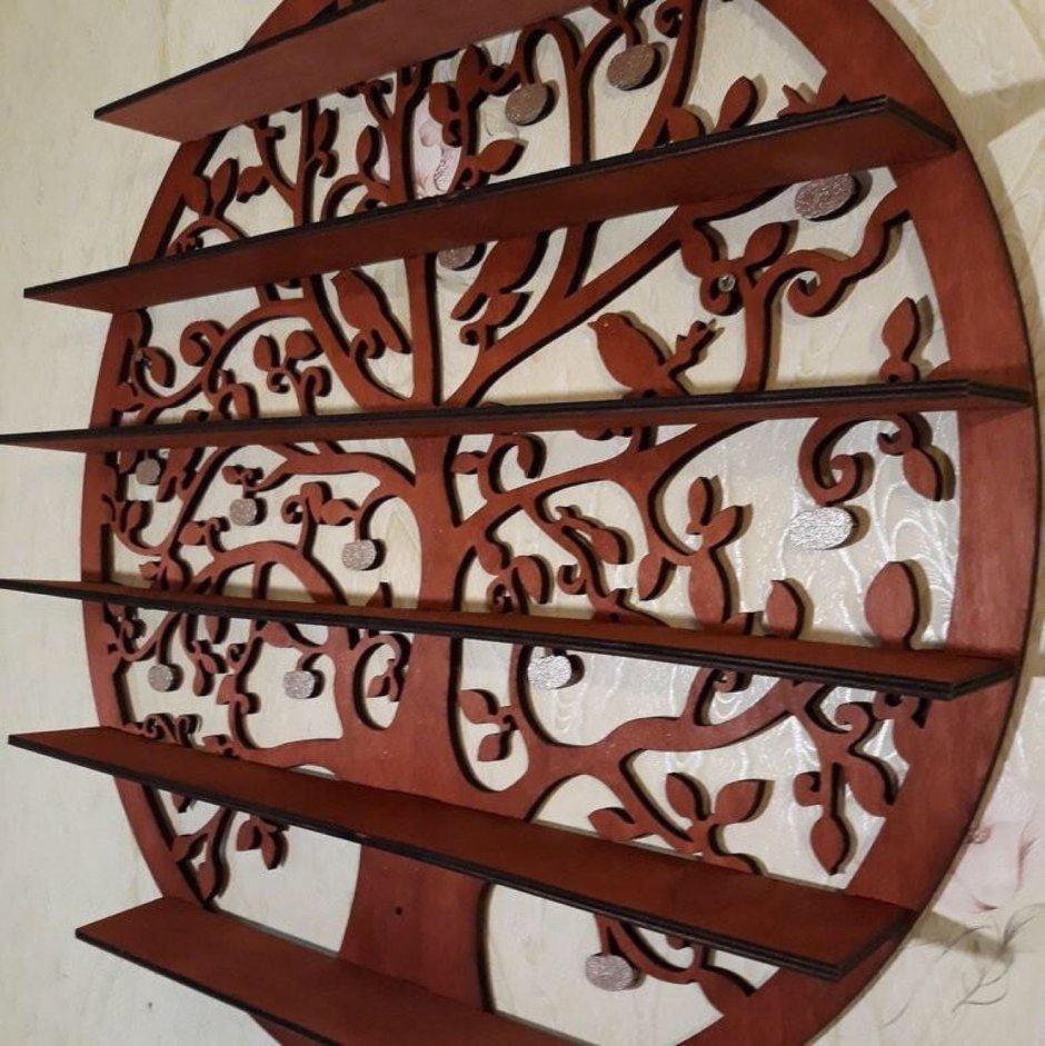 Резные этажерки из дерева