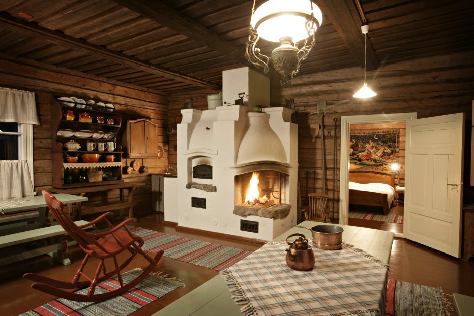 Деревенский интерьер в русском стиле