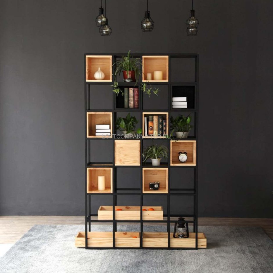 Стеллаж в стиле лофт Каскад-800
