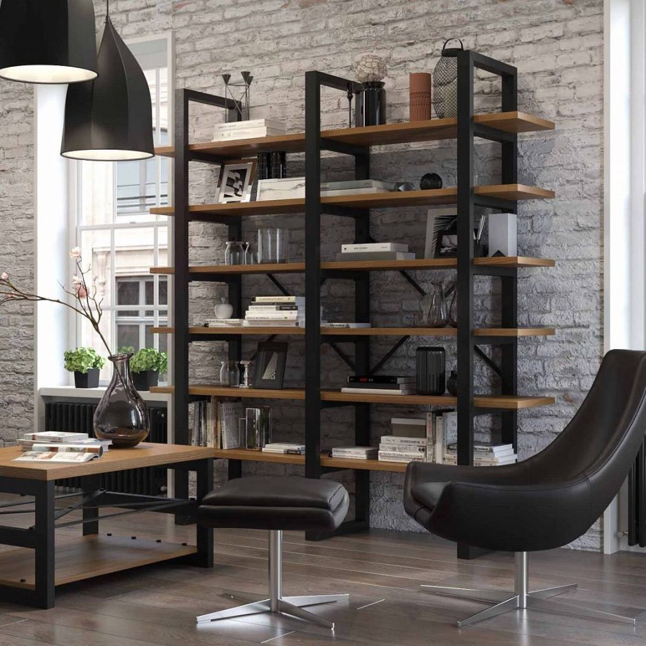 Стеллаж в стиле лофт икеа
