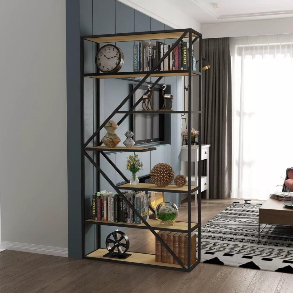 Стеллаж в колониальном стиле